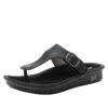 Vella Oiled Black Sandal 1 Vella Oiled Black Sandal -Shoes Shop VEL 7414 S1