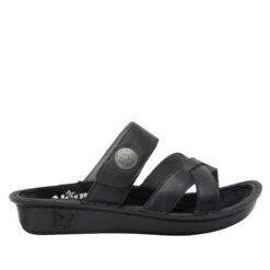 Victoriah Oiled Black Sandal -Shoes Shop VIC 7414 S2