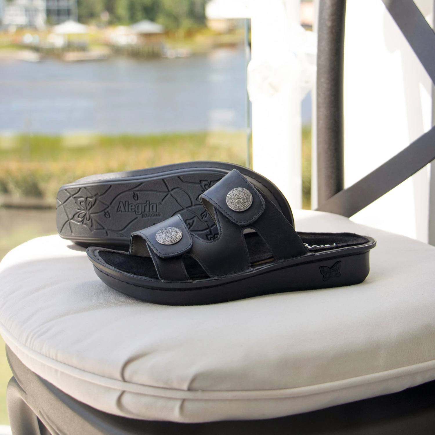 Violette Oiled Black Sandal 4 Violette Oiled Black Sandal - Image 2